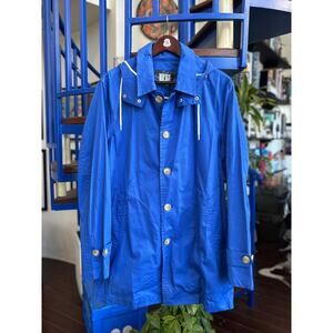 Takeo Kikuchi Japan Blue Button-Up  Lightweight Coat (XL)
